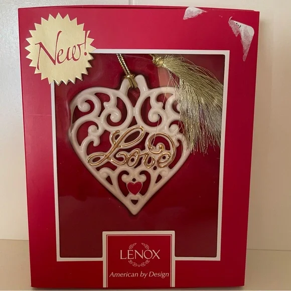 Lenox “Gifts From The Heart” Love Pierced Heart Christmas Ornament - Picture 1 of 3
